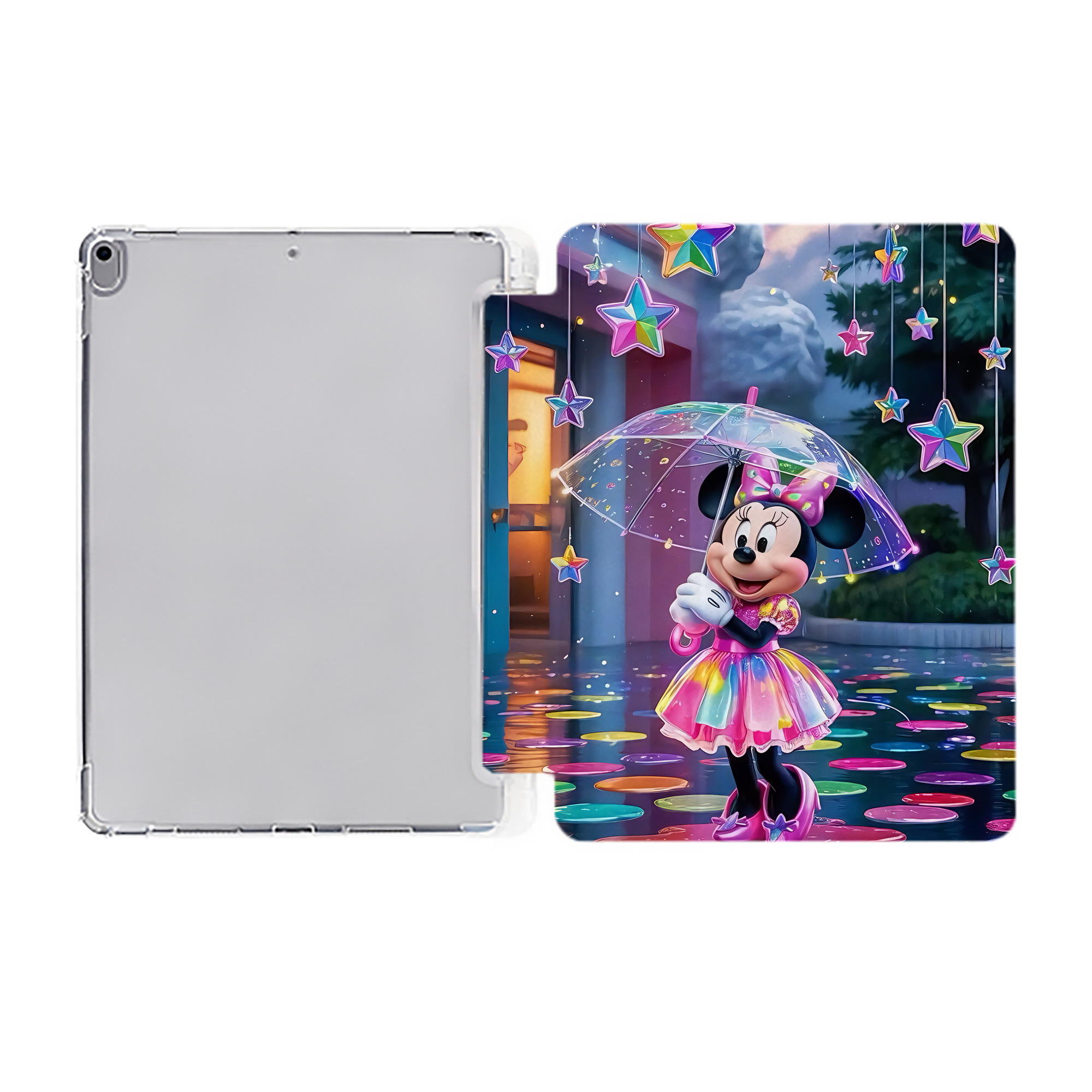 （画像用） ミッキーマウス Mickey Mouse IPad ケース ペン収納付き 三つ折りスタンド PUレザー×シリコン 対応機種9.5/10.5/10.9インチ